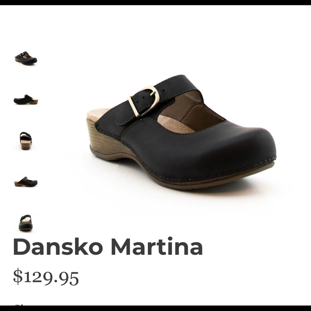 Dansko Martina 36 sandals mules black 6